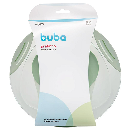 Pratinho Com Ventosa Verde - Buba