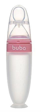 Colher Dosadora Em Silicone Com Ventosa Rosa  - Buba