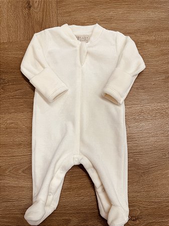 Macacão em Plush Zíper - Off White