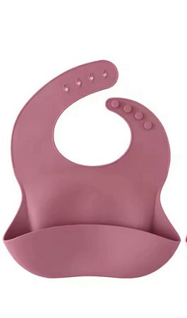 Babador em Silicone Rosa
