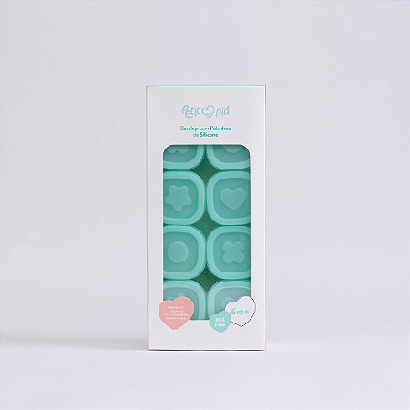 Kit Com 8 Potes De  Silicone 50ml Para Congelar