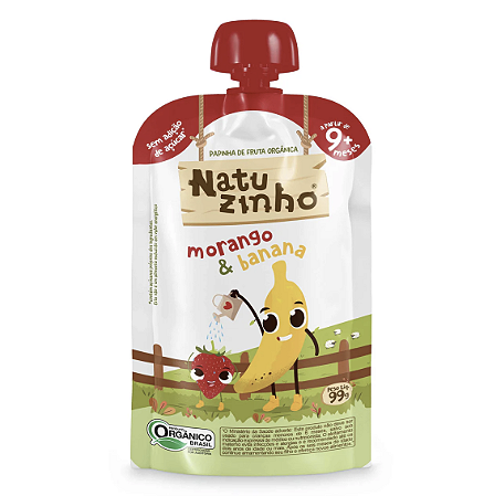 Papinha orgânica Morango e Banana - Natuzinho