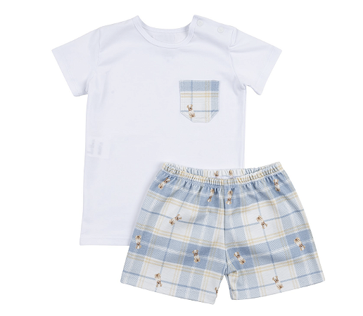 Pijama Camiseta Manga Curta e Shorts Dog