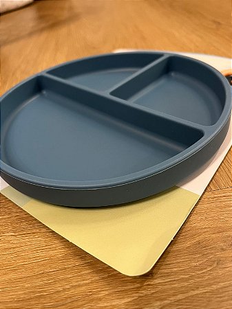 Pratinho em Silicone com Ventosa Azul Escuro - Buba