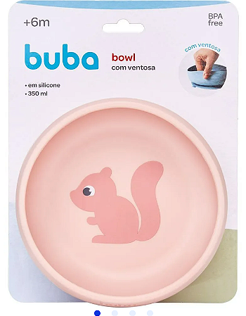 Bowl em Silicone com Ventosa Cloudy Rosa  - Buba
