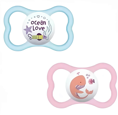 Chupeta MAM Air 6+ meses - Embalagem Dupla Rosa/Azul bebe