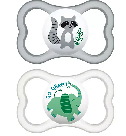 Chupeta Air 6+ meses Embalagem Dupla Cinza e Verde - MAM