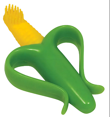 Massageador De Gengiva Ludico Banana Pimpolho Cor Verde