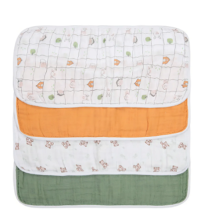 Paninho de Ombro Soft Premium Papi Baby Kit 4 Unidades - Ursinho Bolinha