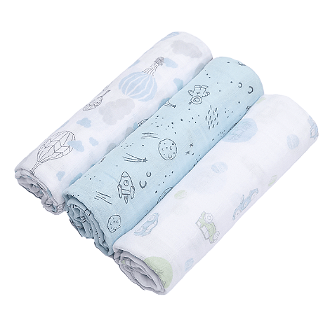 Cueiro Swaddle Soft Estampado 100cm x 80cm (3un) Corrida de Carros - Papi