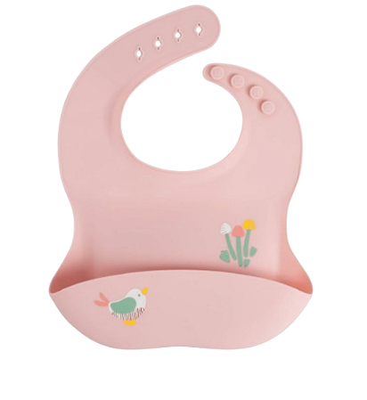 Babador Cata Migalhas De Silicone Fadinha Rosa Büp Baby