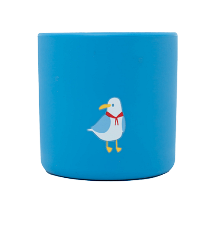 Copo De Silicone Ursinho Navy Azul Büp Baby