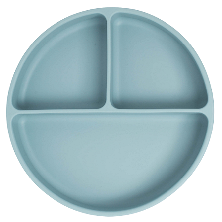 Prato De Silicone Com Ventosa e Divisórias Azul Sonho Büp Baby