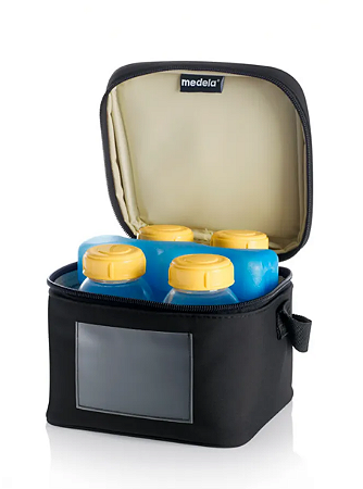 Mala Térmica com Gelo Reutilizável e 4 Frascos 150ml Medela