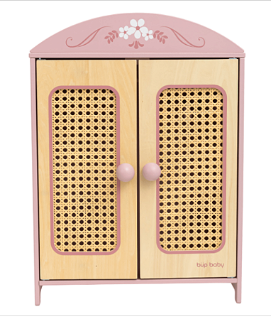 Brinquedo De Madeira Guarda-Roupa De Boneca Com Palha Büp Baby