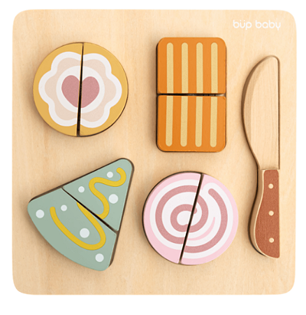 Brinquedo De Madeira Kit Lanchinho Com Corte Büp Baby