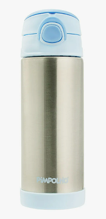 Garrafa Térmica Aço Inox Escovado Infantil 400ml Pimpolho