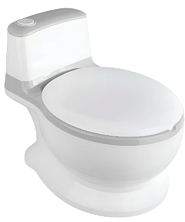 Vaso Sanitário com Som Cinza e Branco - Pimpolho