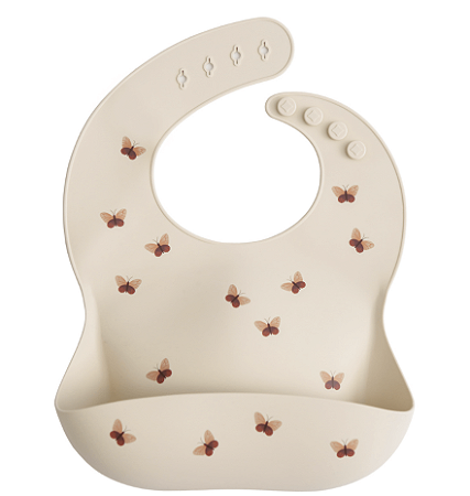 Babador Cata-Migalhas De Silicone Borboleta Mushie