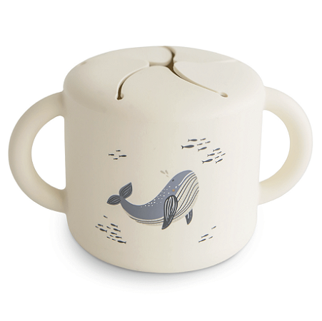 Porta Snack De Silicone Baleia Mushie