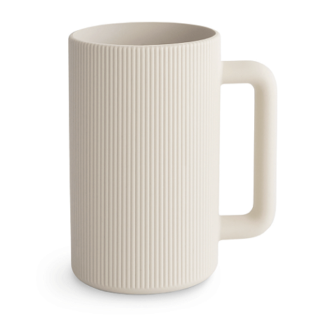Caneca Para Enxague De Silicone Areia Mushie