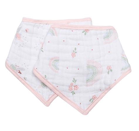 Babador Bandana Papi Soft Estampado Arco de Flores Tamanho Unico 02 Unidades