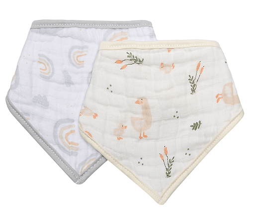 Babador Bandana Papi Soft Estampado Passeio dos Patinhos Tamanho Unico 02 Unidades