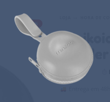 Porta Chupeta Cinza Powder Grey