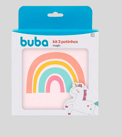 Kit 3 Potinhos Magic Unicórnio - Buba