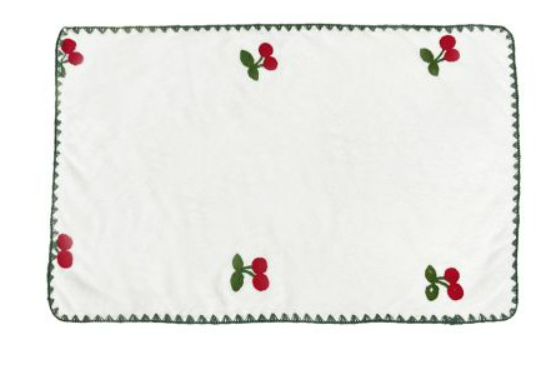 Pano de Copa Laço Home Power Sec Branco Frutas