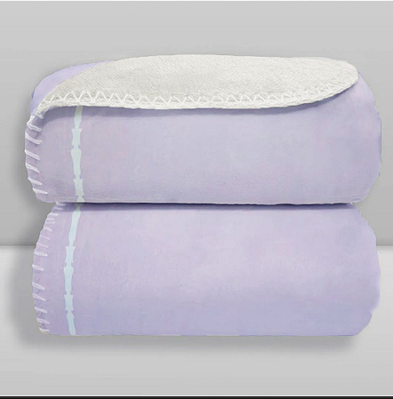 Manta Laço Bebê Velvet Moon Frame Lilás