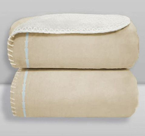 Manta Laço Bebê Velvet Moon Frame Bege