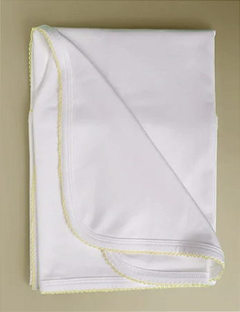 Manta Lisa Pima Picueta Amarelo