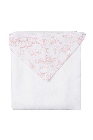 Toalha com Capuz e Fralda Rosa Toile d
