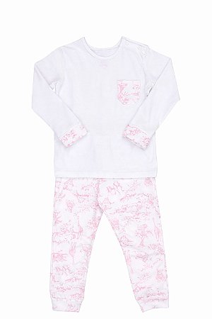 Pijama Calça e Blusa Manga Longa Toile D J Rosa