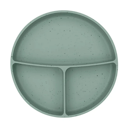 PRATO COM DIVISORIAS E SUCCAO SILICONE PLATINUM SAGE - KIKKABOO