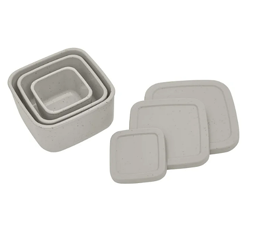 CONJUNTO DE POTES 3 TAMANHOS SILICONE PLATINUM SAND