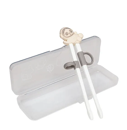 Hashi para Treinamento Kids Panda Pebble Cinza Claro (com Case) Marcus & Marcus