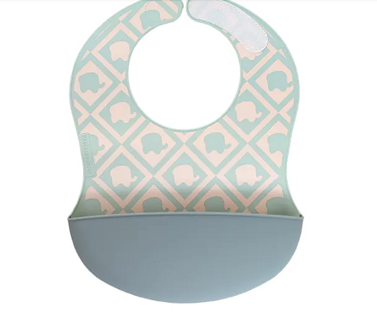 Babador Cobertura Total Elefante Ollie Verde Menta- Marcus & Marcus