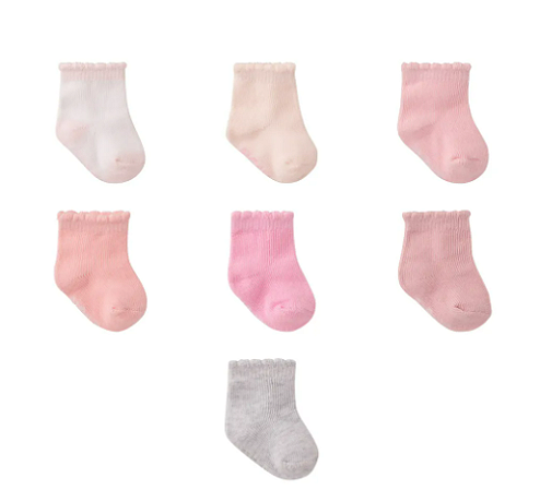 Kit meia semaninha lisa C/7 prs Zero fem Pimpolho