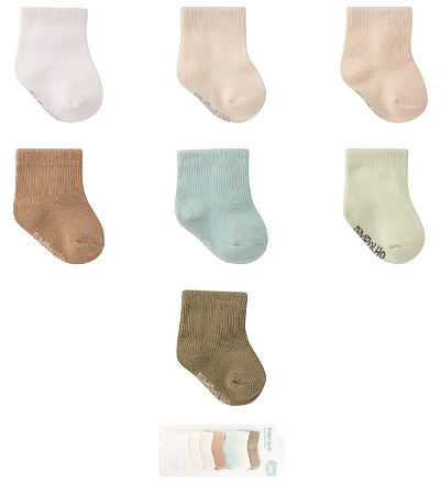 Kit meia semaninha lisa C/7 prs 00-15 neutra Pimpolho