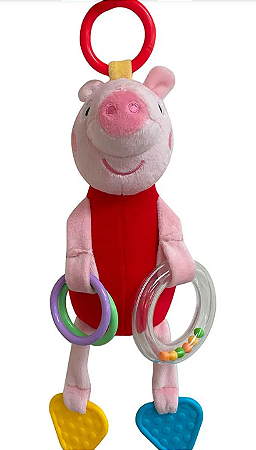 Boneco de Atividades Com Mordedor - Peppa Pig - Colorido