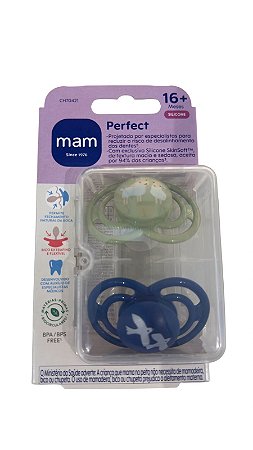 Chupeta Mam Perfect 16+ Meses Dupla - Menino