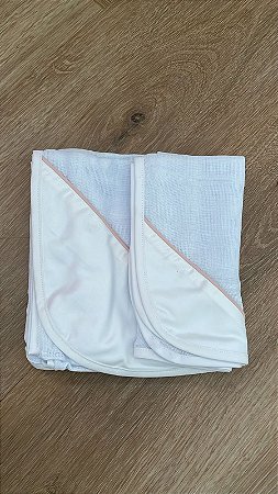 Kit 1 Fralda de Ombro + 2 Fraldas de Boca Cordone Rose