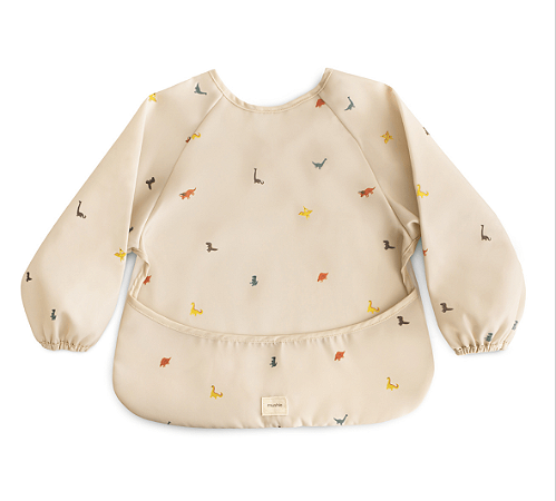 Babador Avental Com Mangas Longas Dinossauro Mushie