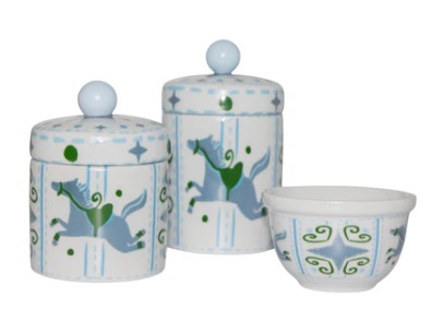 KIT HIGIENE AMEISE CARROSSEL AZUL E VERDE
