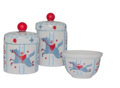 KIT HIGIENE AMEISE CARROSSEL VERMELHO E AZUL