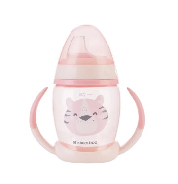 Copo Com Bico De Silicone 200 Ml Happy Face Pink Kb