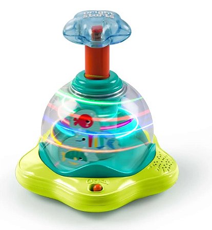 Brinquedo Musical Bright Starts Press & Glow Spinner - Para Bebês (6m+)
