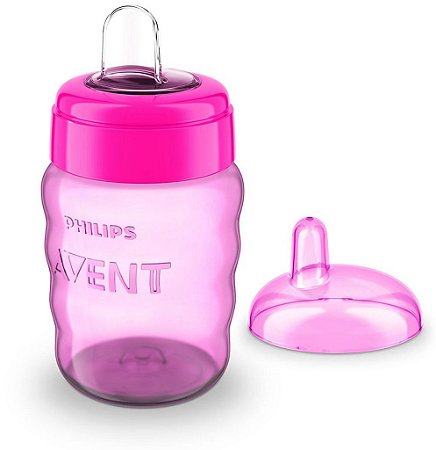 Copo Easy Bico de Silicone 260ml Rosa - SCF553 - Phillips Avent